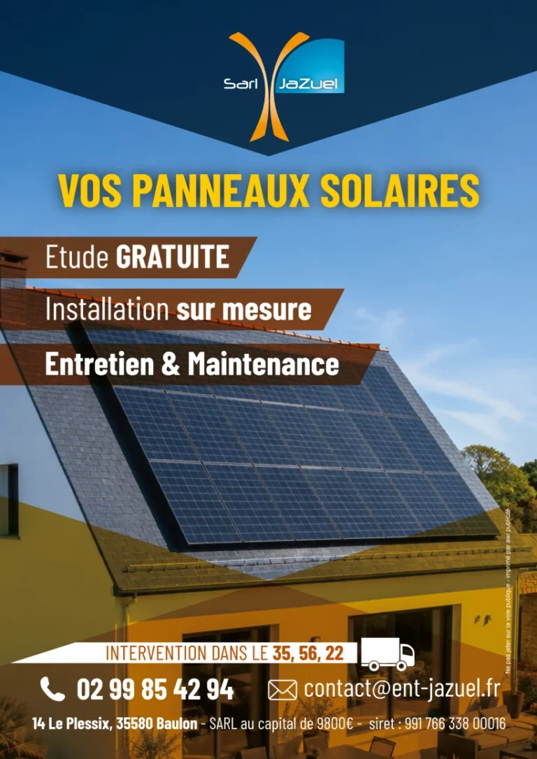 Sarl Jazuel Electricien A Baulon Pres De Rennes Panneaux Solaires